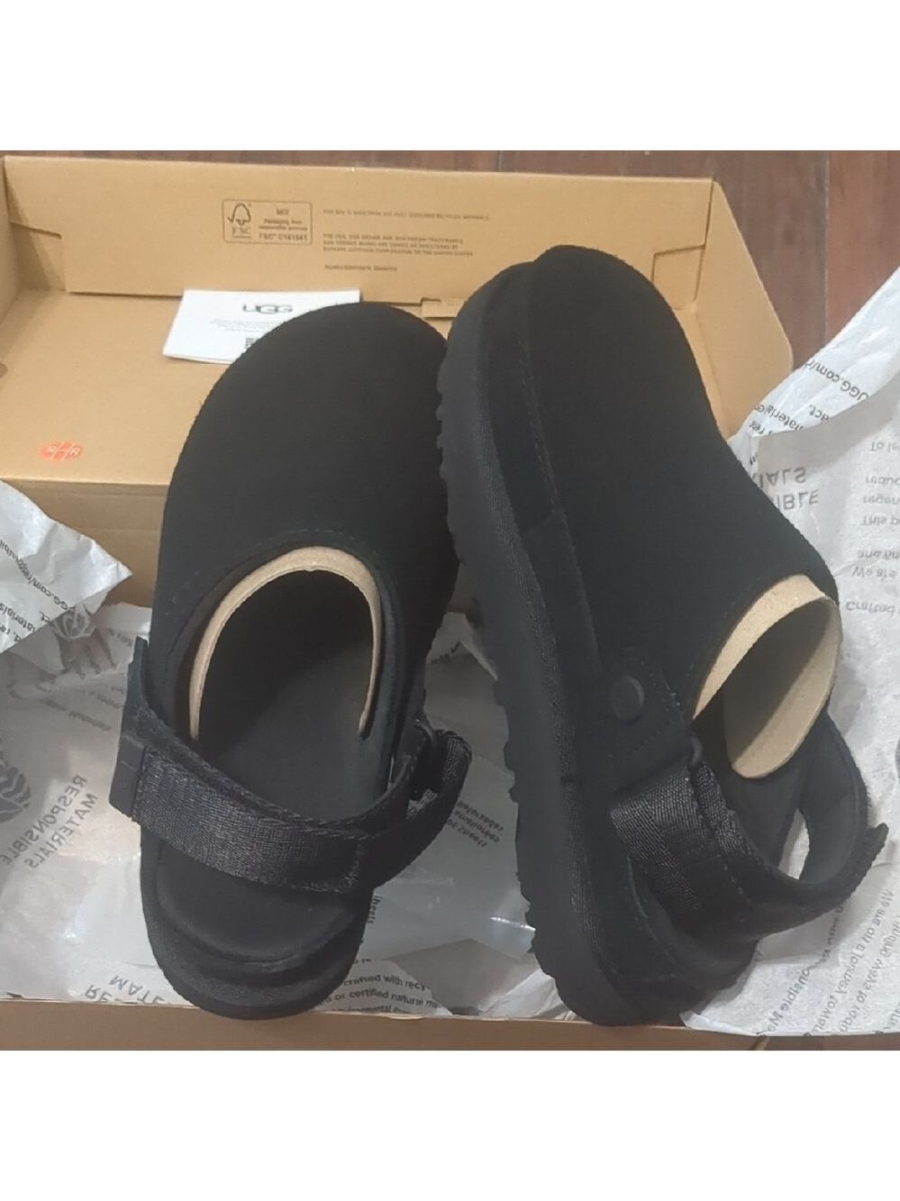 New Ugg Goldenstar Clogs Black Size 6